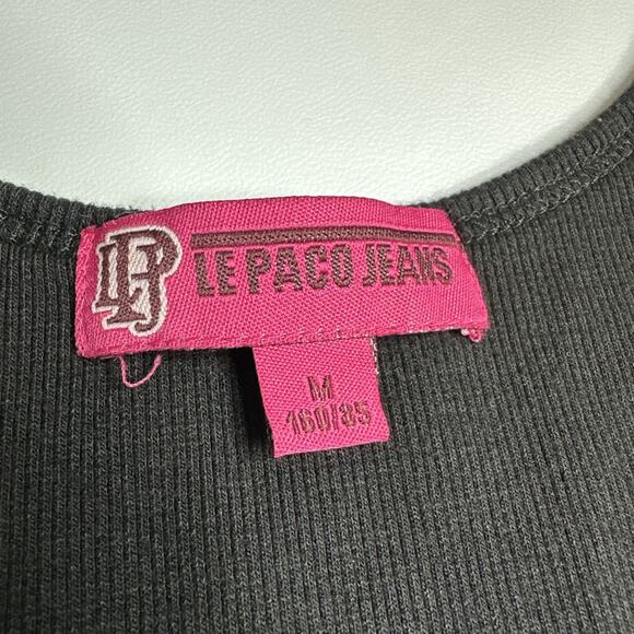 Vintage Y2K Le Paco Rebel Queen Skull Tank Top Rhinestone Goth Biker M Mcbling - Picture 6 of 8